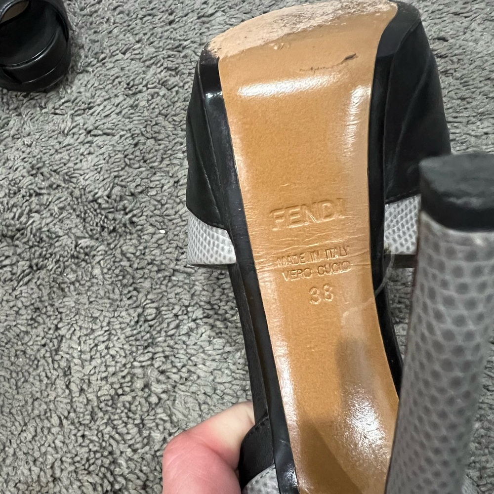 Fendi Black and Gray Women's Heels - Picture 4 of 4